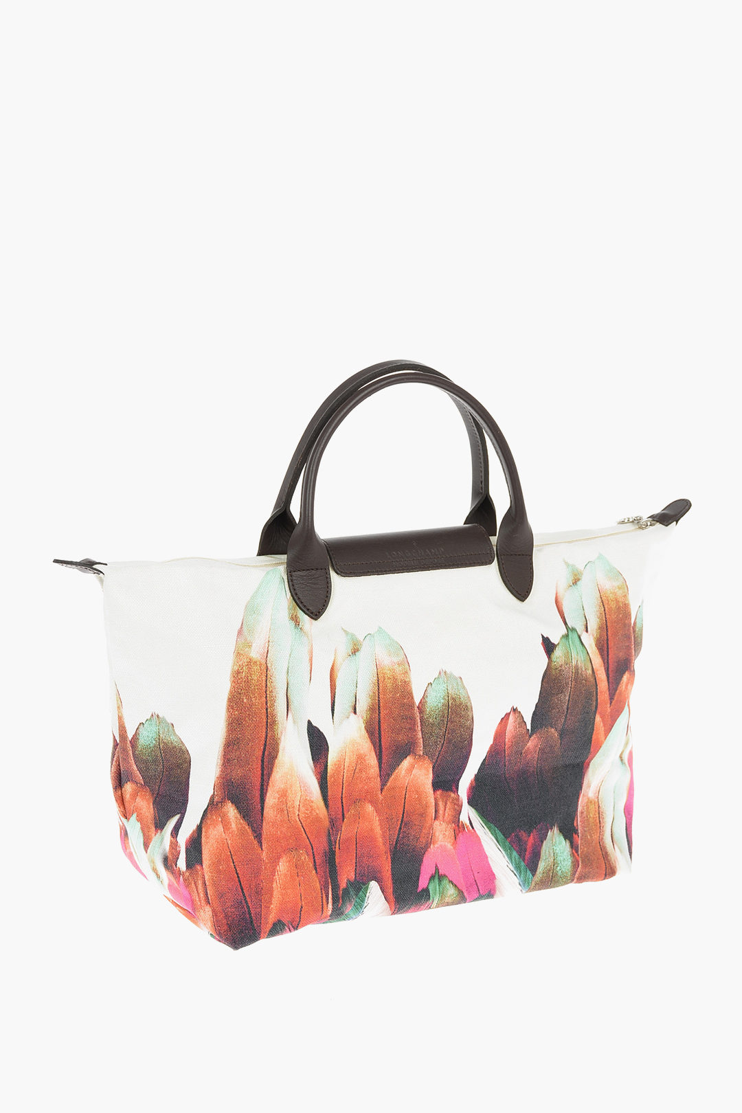 Longchamp Leather Handles Printed Canvas LE PLIAGE Tote Bag women Glamood Outlet