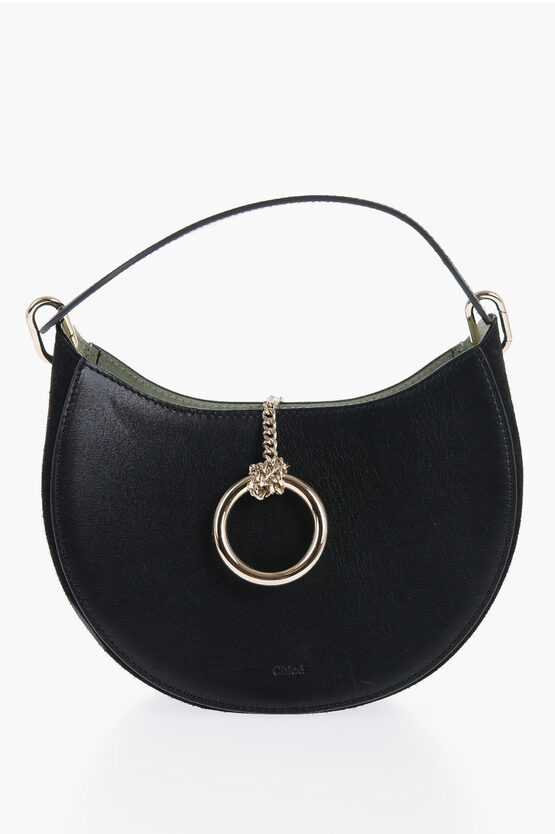 Shop Chloé Leather Harlene Bag With Chain