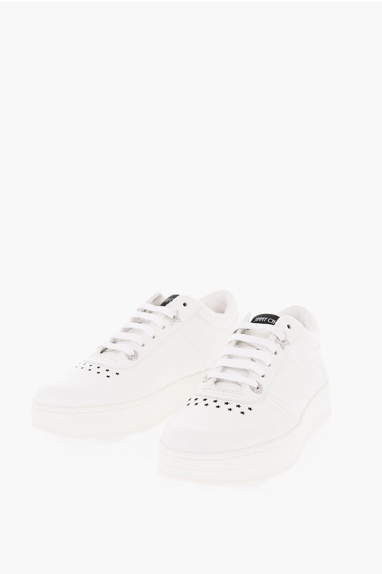 Jimmy Choo Leather HAWAII Sneakers with Perforated Detail women