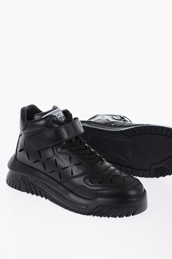 high top leather sneakers