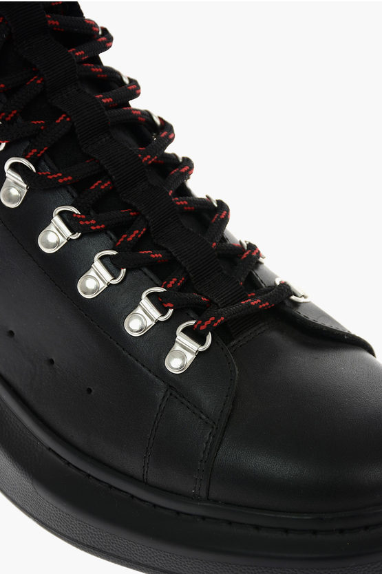 Alexander McQueen leather High-top Sneakers men Glamood Outlet