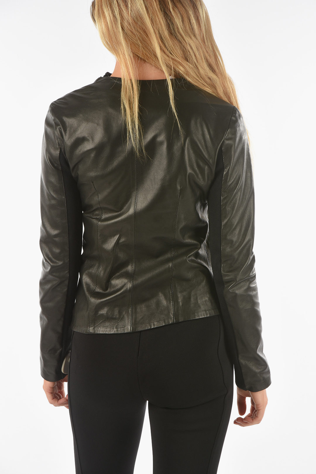 Ixos Leather HOCKEY Jacket with Asymmetrical Fastening damen