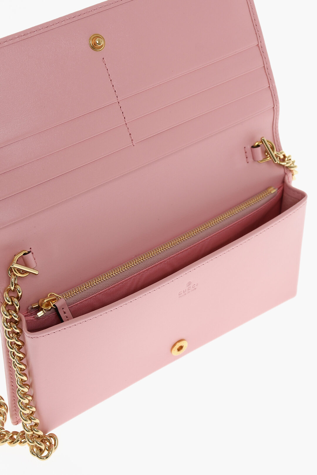 Gucci Leather HORSEBIT 1995 Wallet with Removable Chain Shoulder Strap