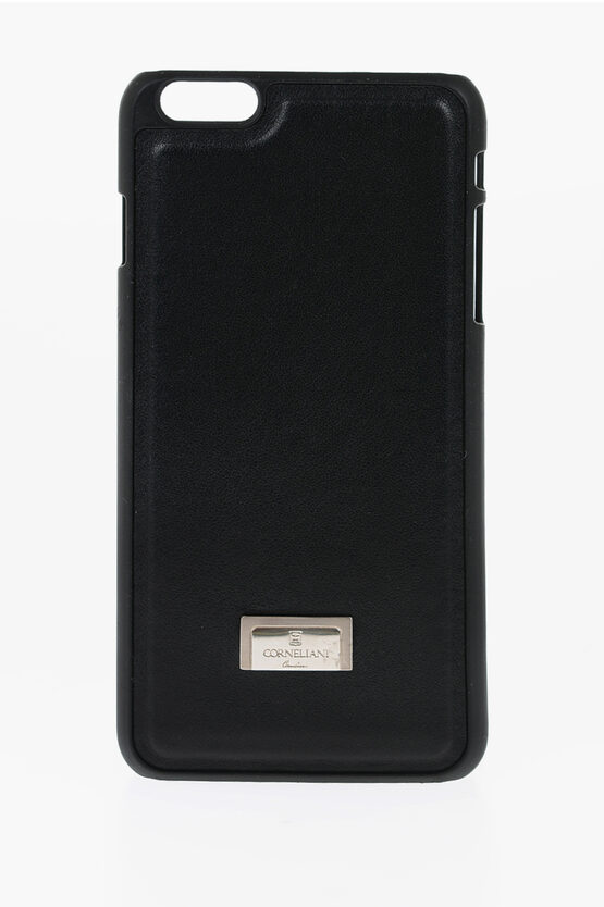 Corneliani Leather Iphone 6 Plus Case In Black