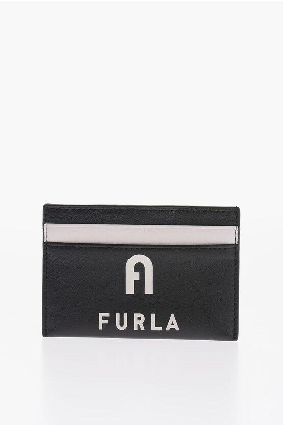 Furla Leather IRIS Card Holder with Contrast Logo women Glamood Outlet
