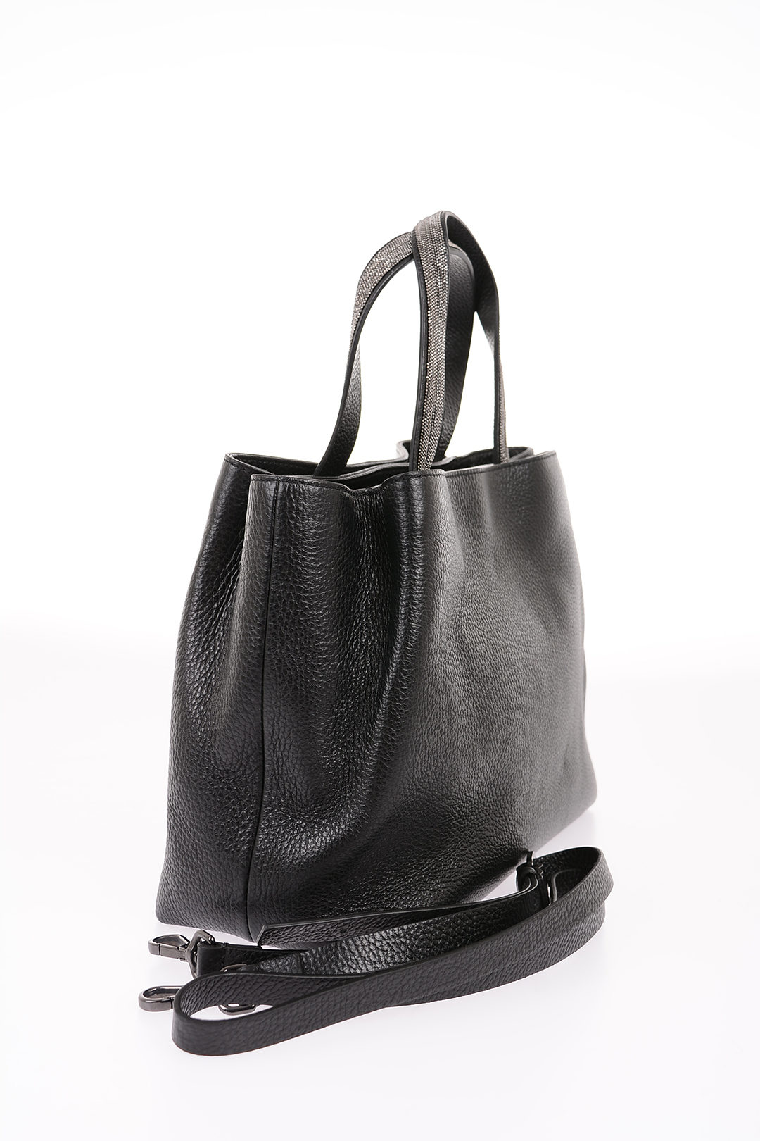 Leather Jewel Handle Mini INGA Tote Bag