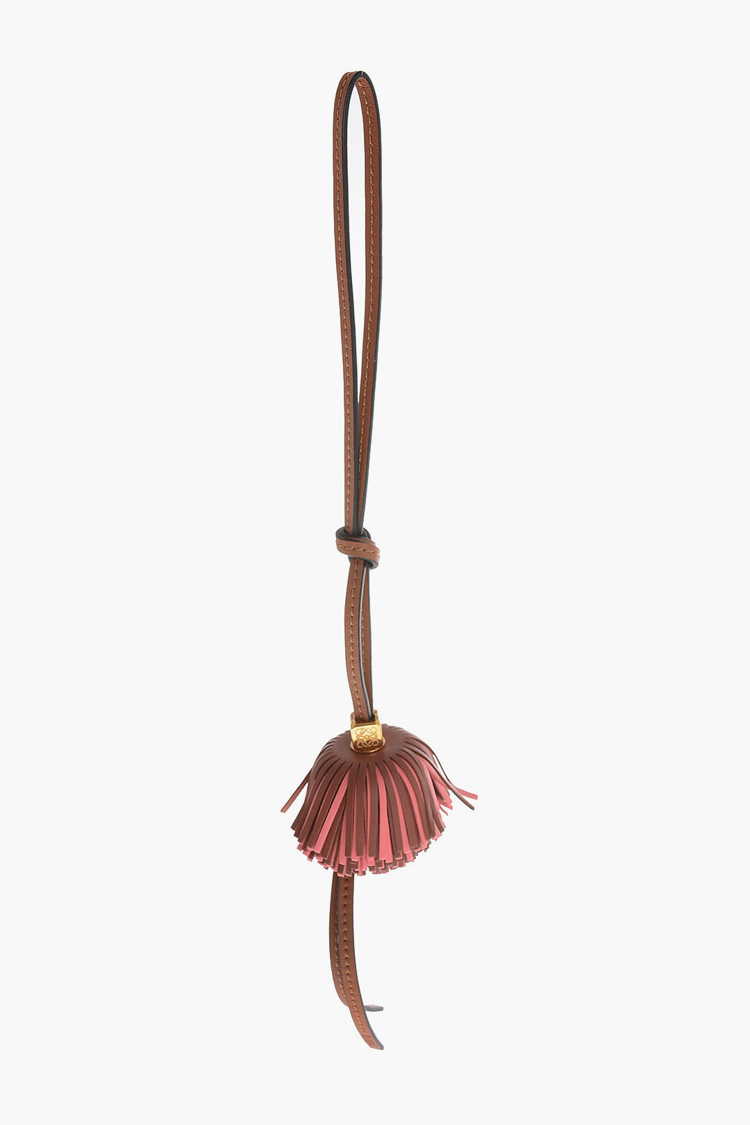 Loewe Leather Keychain Embellished with Fringes women