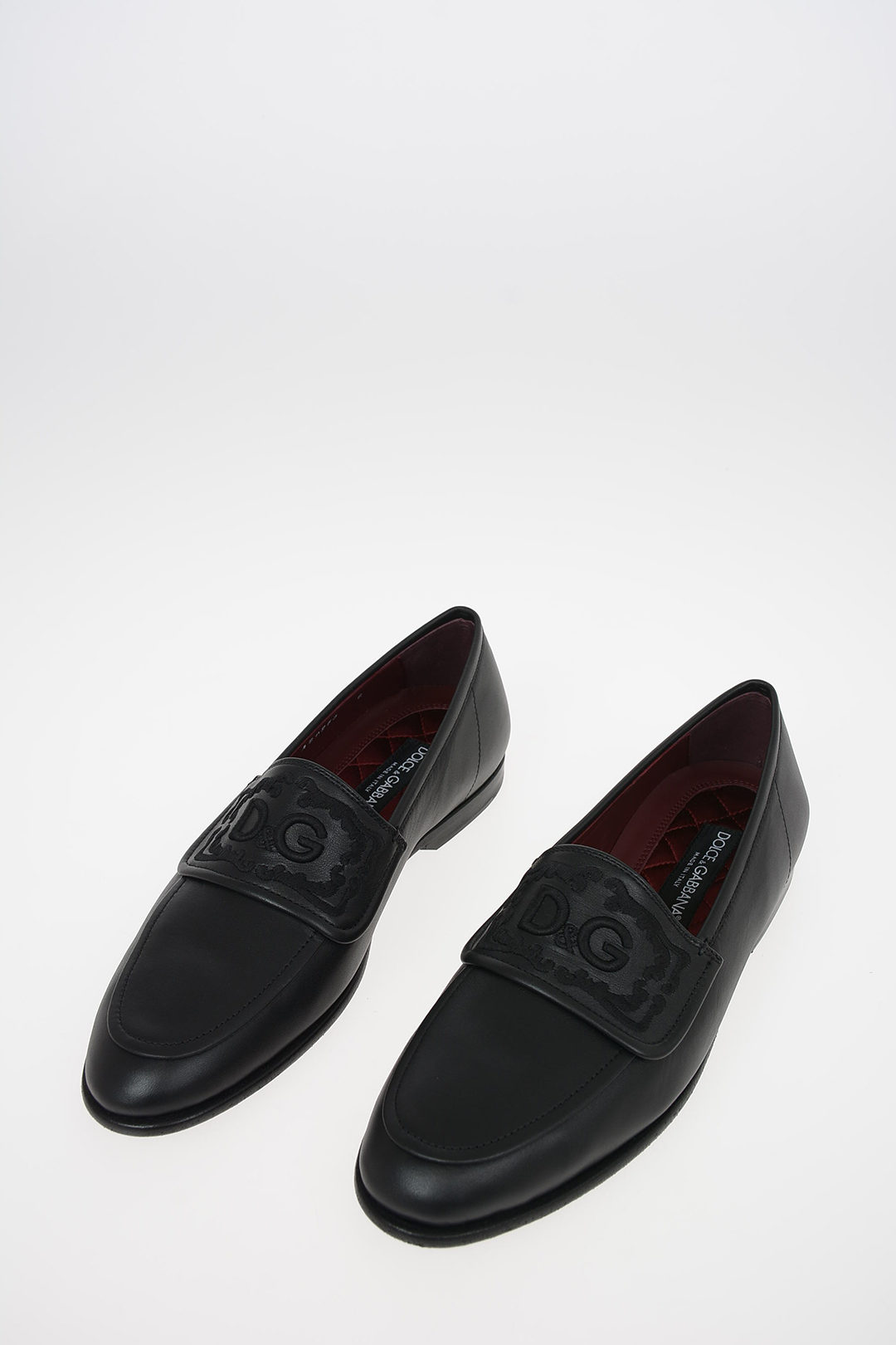 Dolce & Gabbana Leather KING CITY Loafers with Embroidery men - Glamood  Outlet