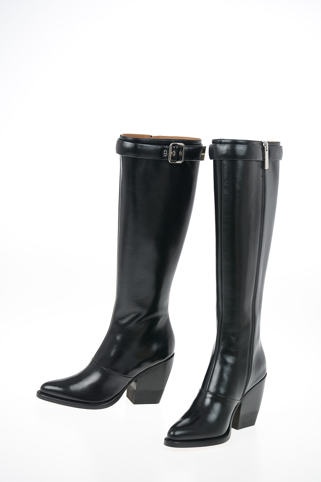 Chloe Leather Knee High Boots 9cm women 