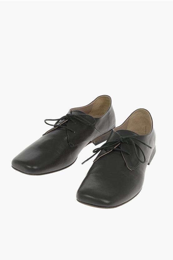 Ixos Leather Kobe Derby Shoes With Square Toe In Black