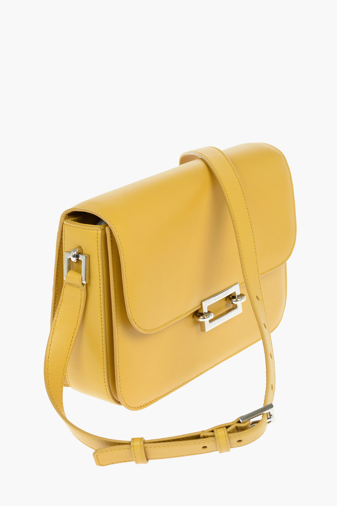 L160 Crossbody Bag In Bright Yellow Soft Lamb Nappa Leather