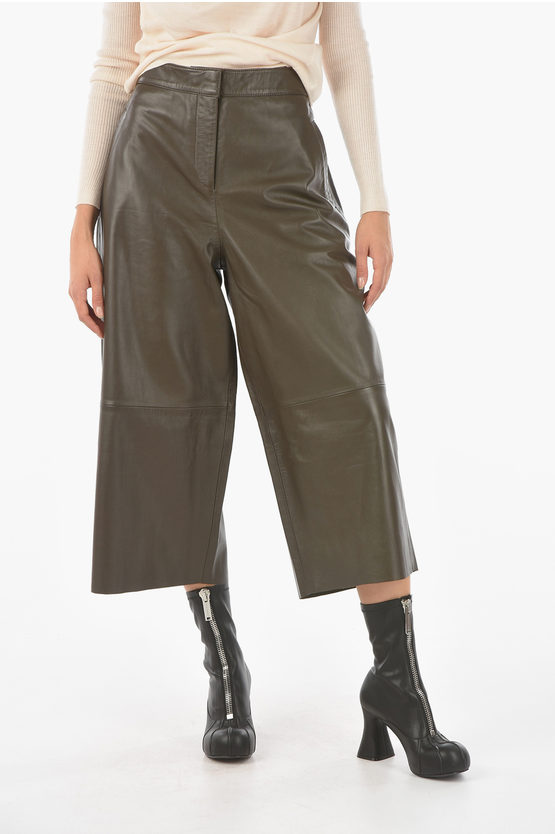 AllSaints Leather LEAH Culotte Pants women - Glamood Outlet