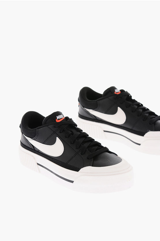 Nike Leather Legacy Lift Low-top Sneakers With Contrasting Logo