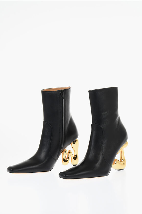 Jw Anderson J. W.anderson Pointed Chain Booties With Statement Heel 7 Cm