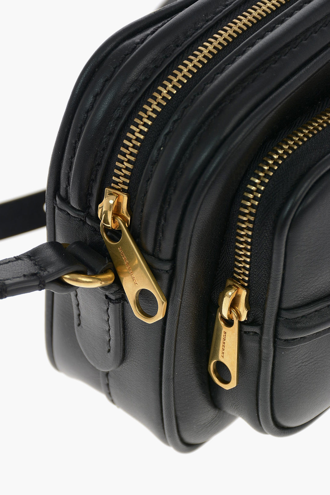 BURBERRY Black Gold Leather Camera Bag Purse – ReturnStyle