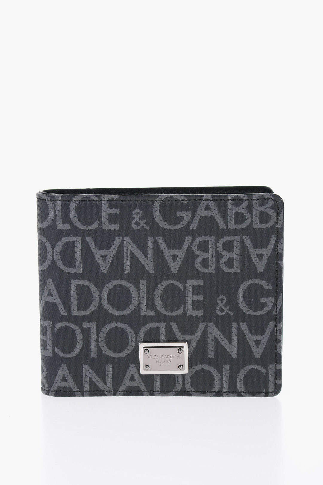 Dolce & Gabbana Leather Logoed Bifold Wallet with Metal