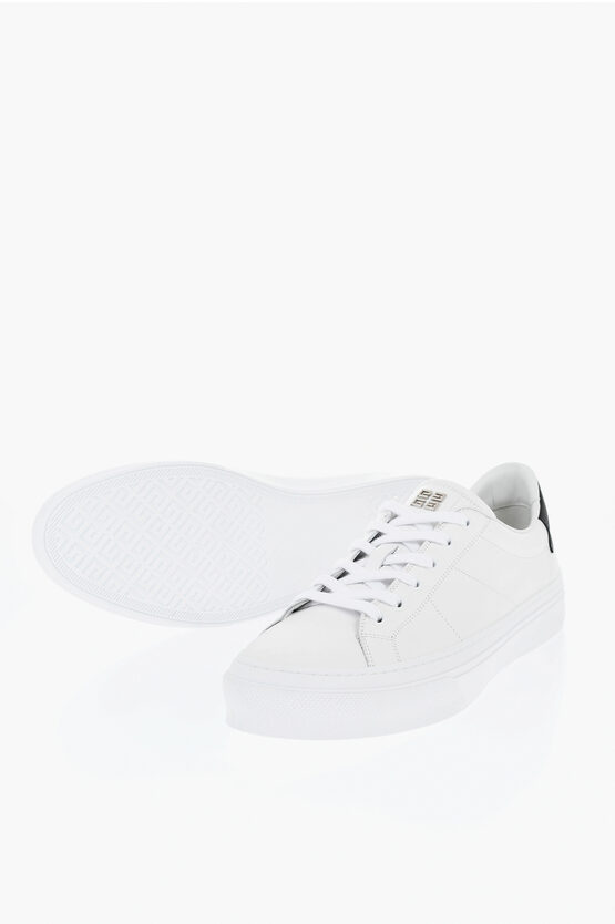 Leather Low-Top Sneakers CITY with Contrast Detail