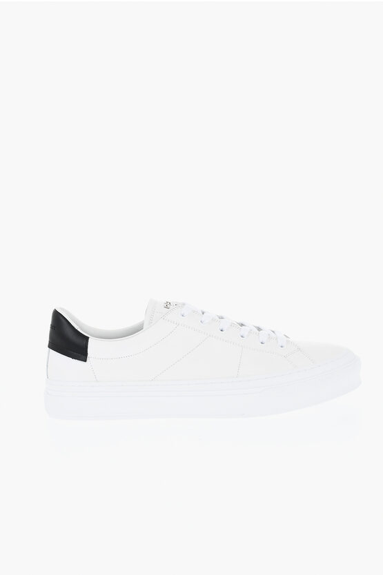 Leather Low-Top Sneakers CITY with Contrast Detail