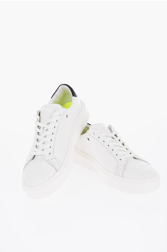 Shop Hydrogen Leather Low-top Sneakers With Contrast Detail