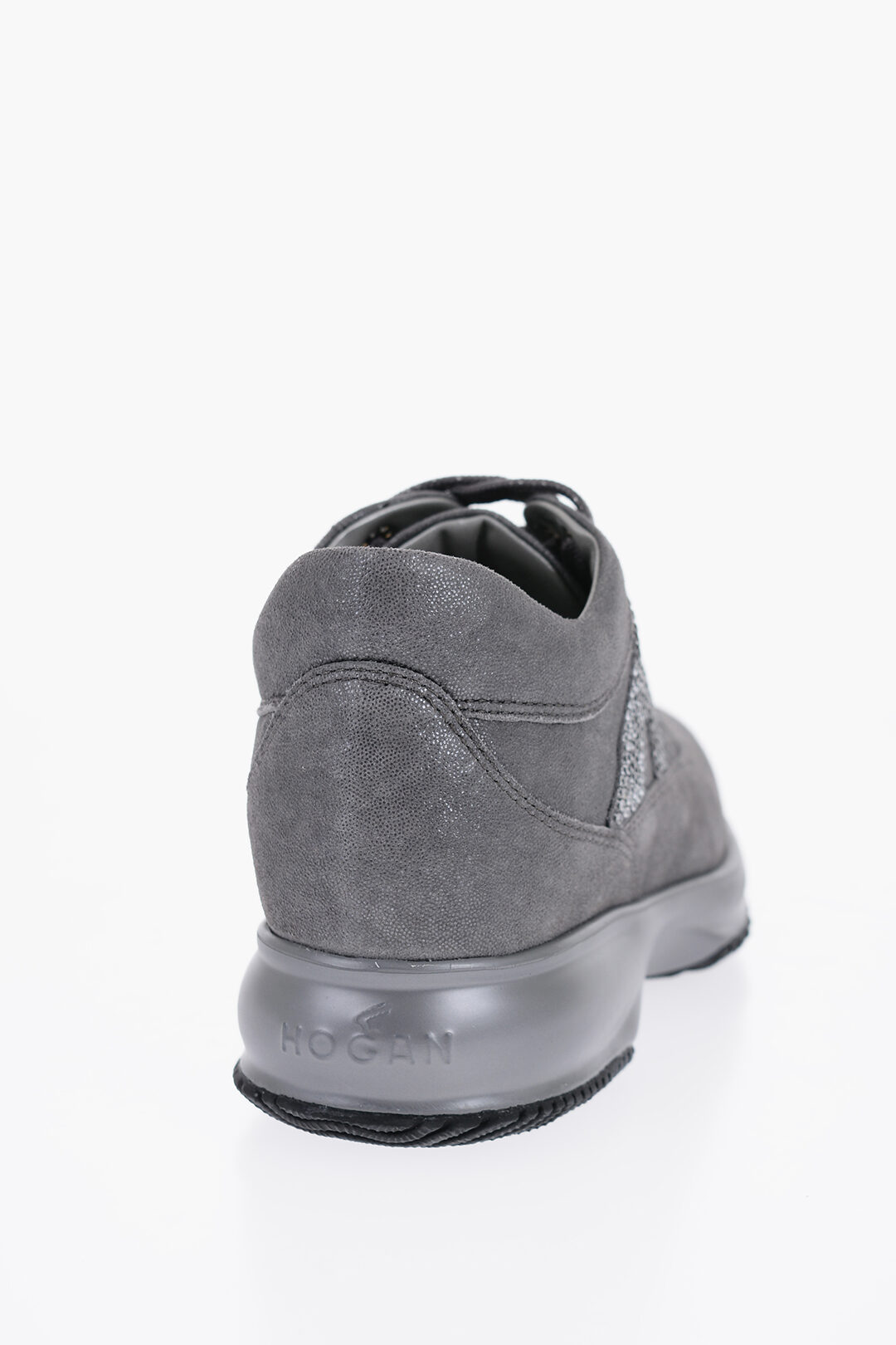 Hogan Leather Low-Top Sneakers with Rhinestone Logo women