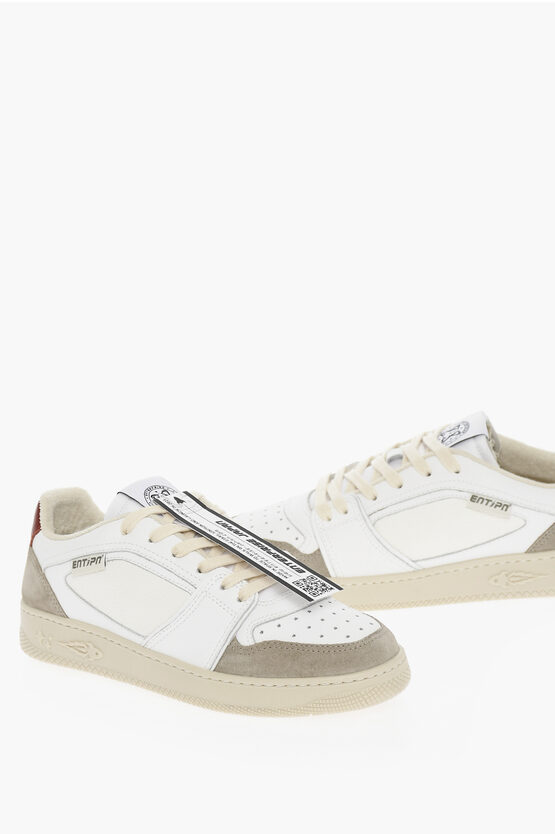 Enterprise Japan Leather Low-top Sneakers With Star Details