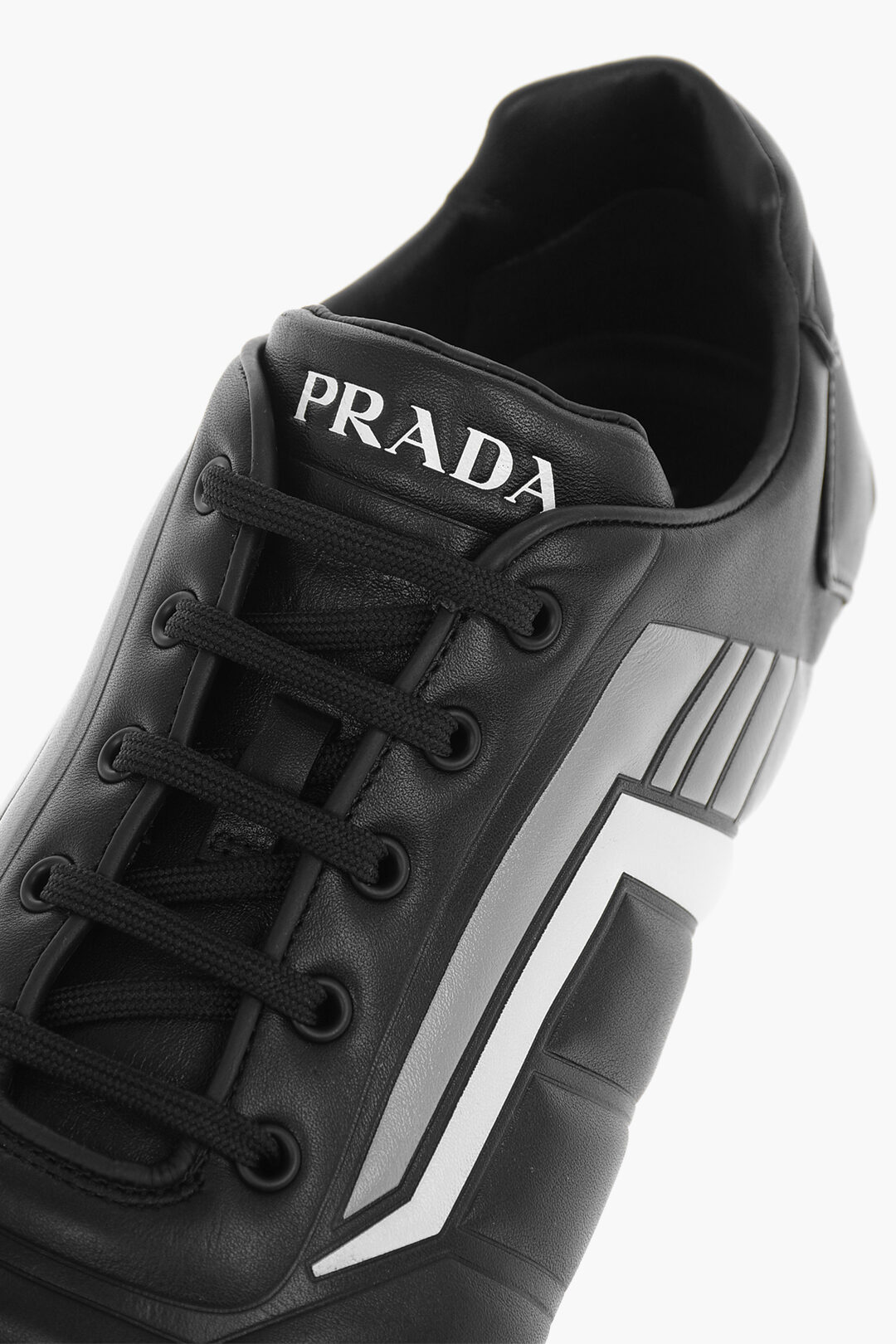 Prada Leather Top Sneakers men Glamood Outlet