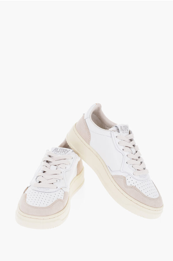 Autry "ld06" Leather Sneakers With Iconic Side Flag