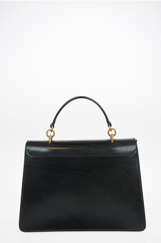 Jimmy Choo Leather MADELINE Top Handle Bag with Removable Shoulder