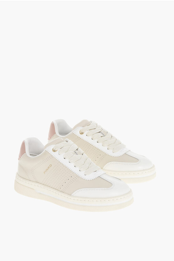 Pinko Leather Mandy Low-top Sneakers In White
