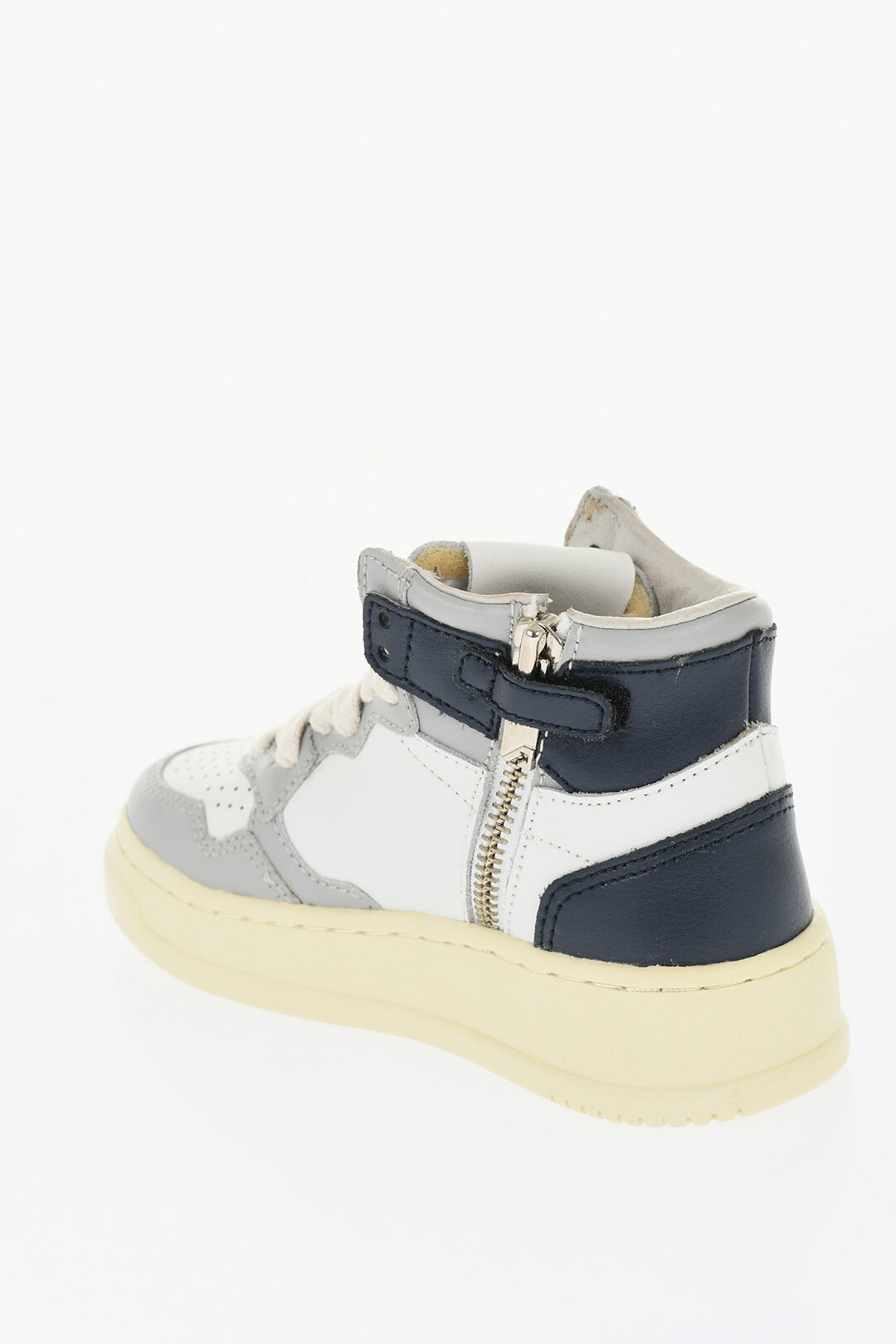 Autry Leather MEDALIST High-Top Sneakers with Side Zip Autry Leather MEDALIST High-Top Sneakers with Side Zip
