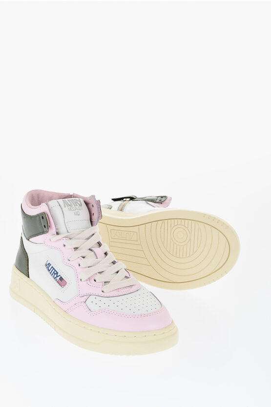 AUTRY LEATHER MEDALIST HIGH-TOP SNEAKERS WITH SIDE ZIP