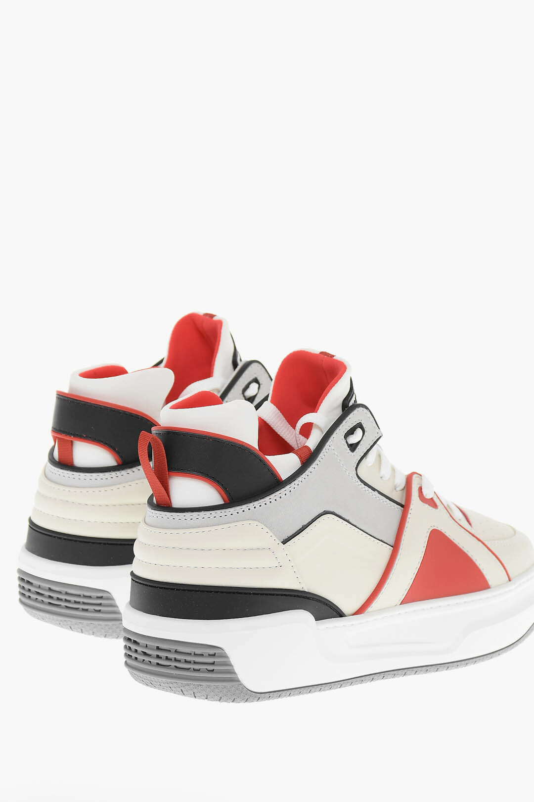 Just Don Leather MID TENNIS High-Top Sneakers - Glamood Outlet