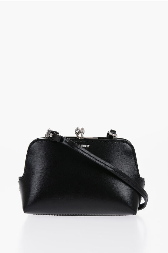 Jil Sander Leather Mini Crossbody Bag With Clip Clap Closure Grösse Unica