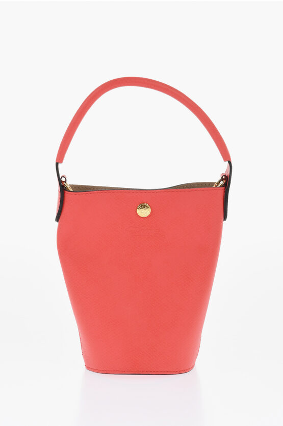Longchamp Leather Mini Epure Bucket Bag With Removable Shoulder Strap