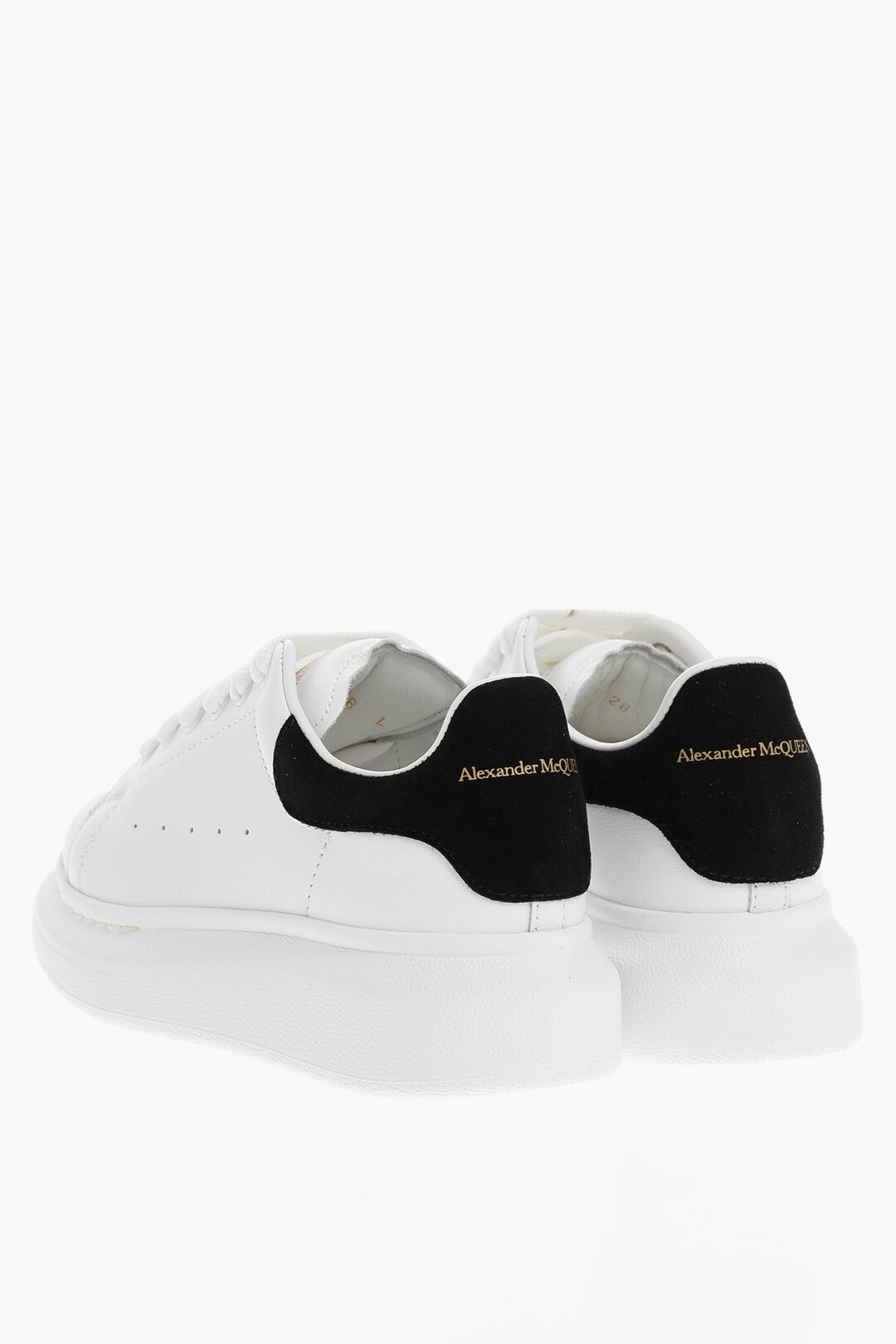 Alexander McQueen Kids Leather MOLLY Low-Sneakers with Suede detail ...