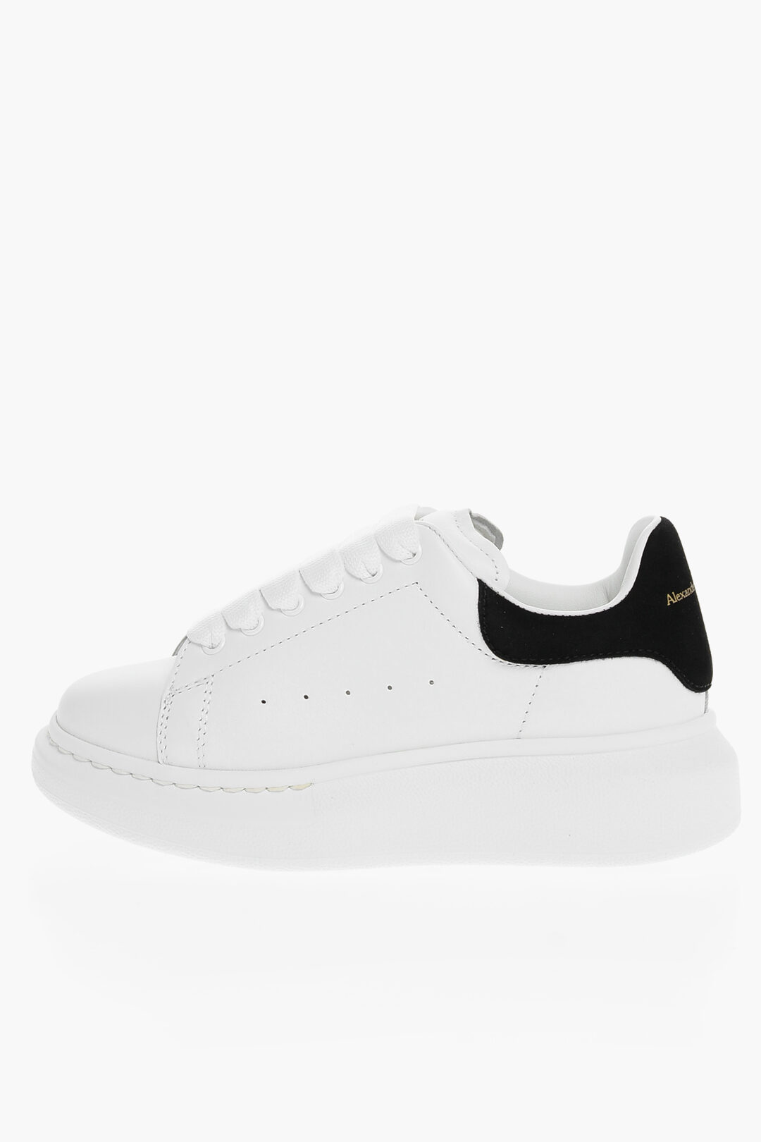 Alexander McQueen Kids Leather MOLLY Low-Sneakers with Suede detail ...