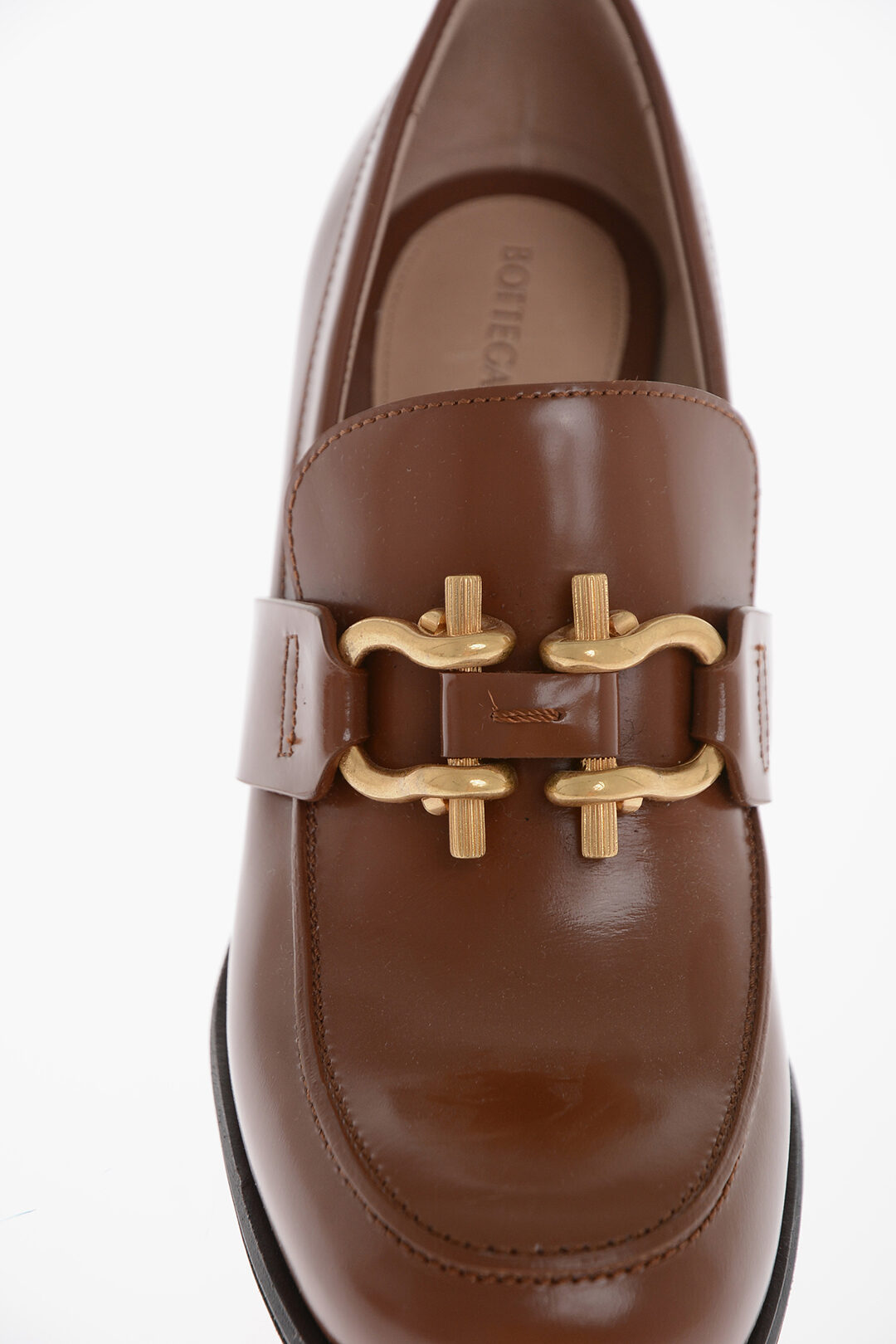 Bottega Veneta Leather MONSIEUR Loafers with Front Morset