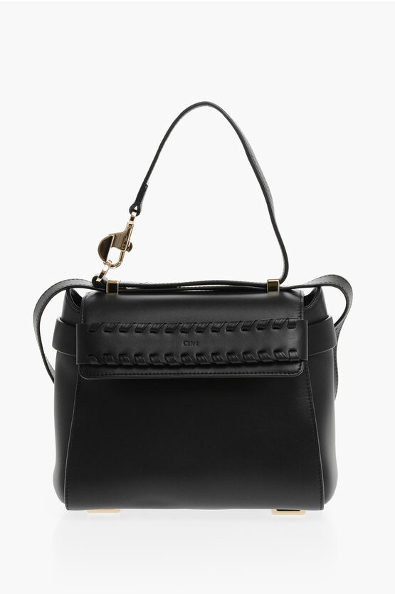 Chloé Leather Nacha Shoulder Bag With Golden Details