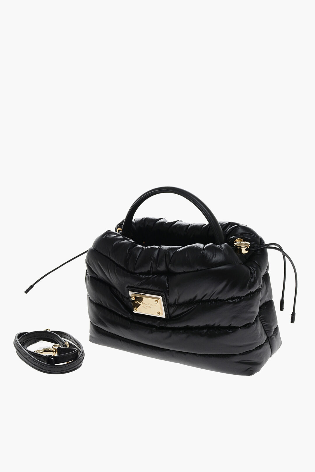 Quilted Leather Shoulder Bag in Black - Dolce Gabbana