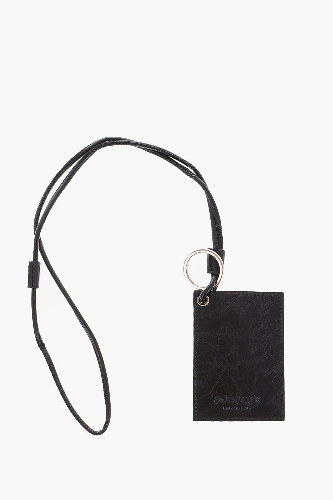 Palm Angels Leather Neck Card Holder with Printed Logo men - Glamood Outlet