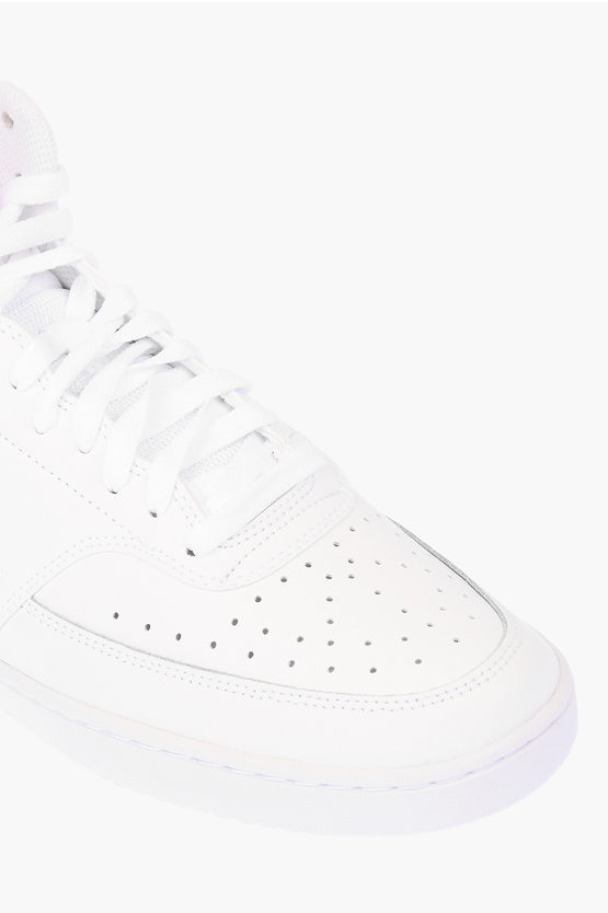 Nike leather NIKE COURT VISION MID High-top Sneakers with Logo men