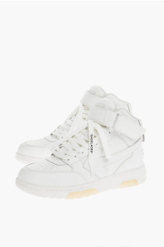 Off-white Leather Out Of Office High Top Sneakers In White