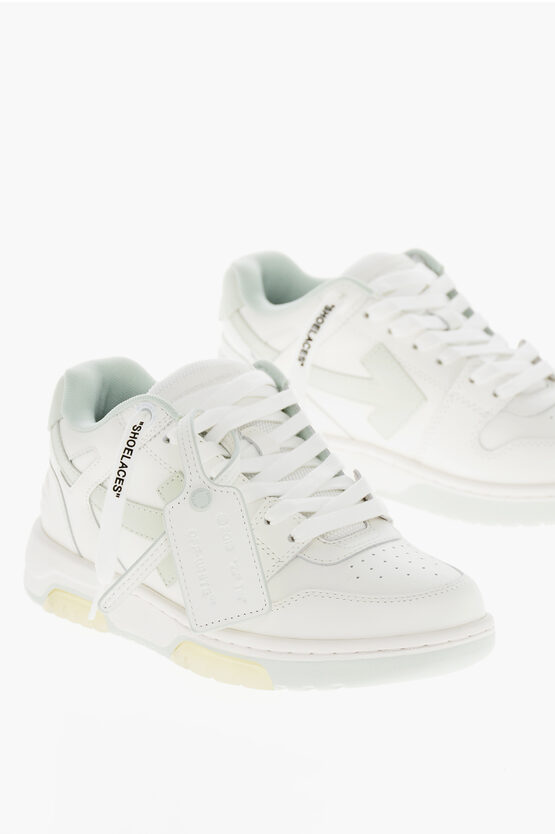 Off-white Leather Out Of Office Mid-top Sneakers In White