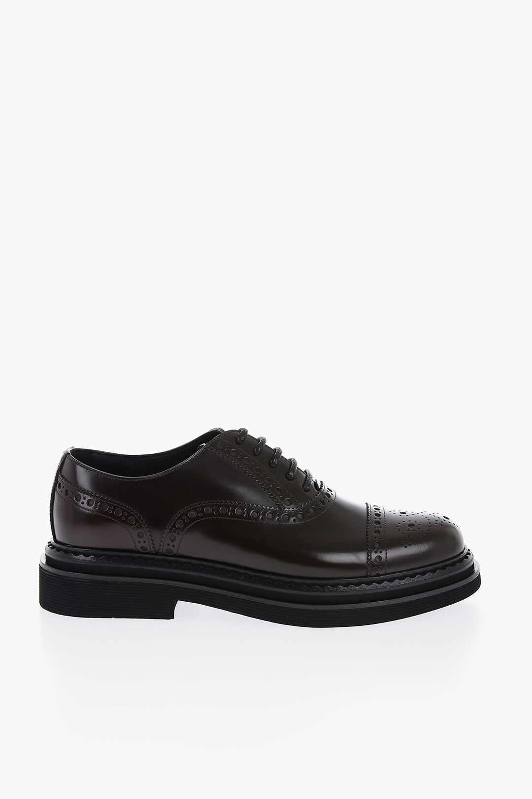 DOLCE &GABBANATricolor Brogue Leather 革靴 Dolce & Gabbana Full Brogue Leather Derby Shoes | Sendegaro US