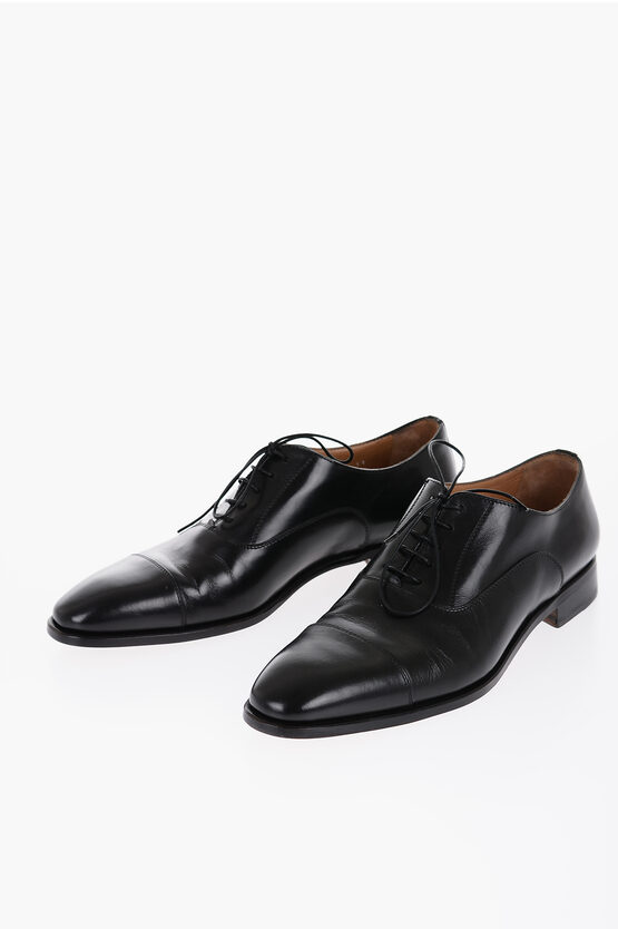 Shop Corneliani Leather Oxford Shoes