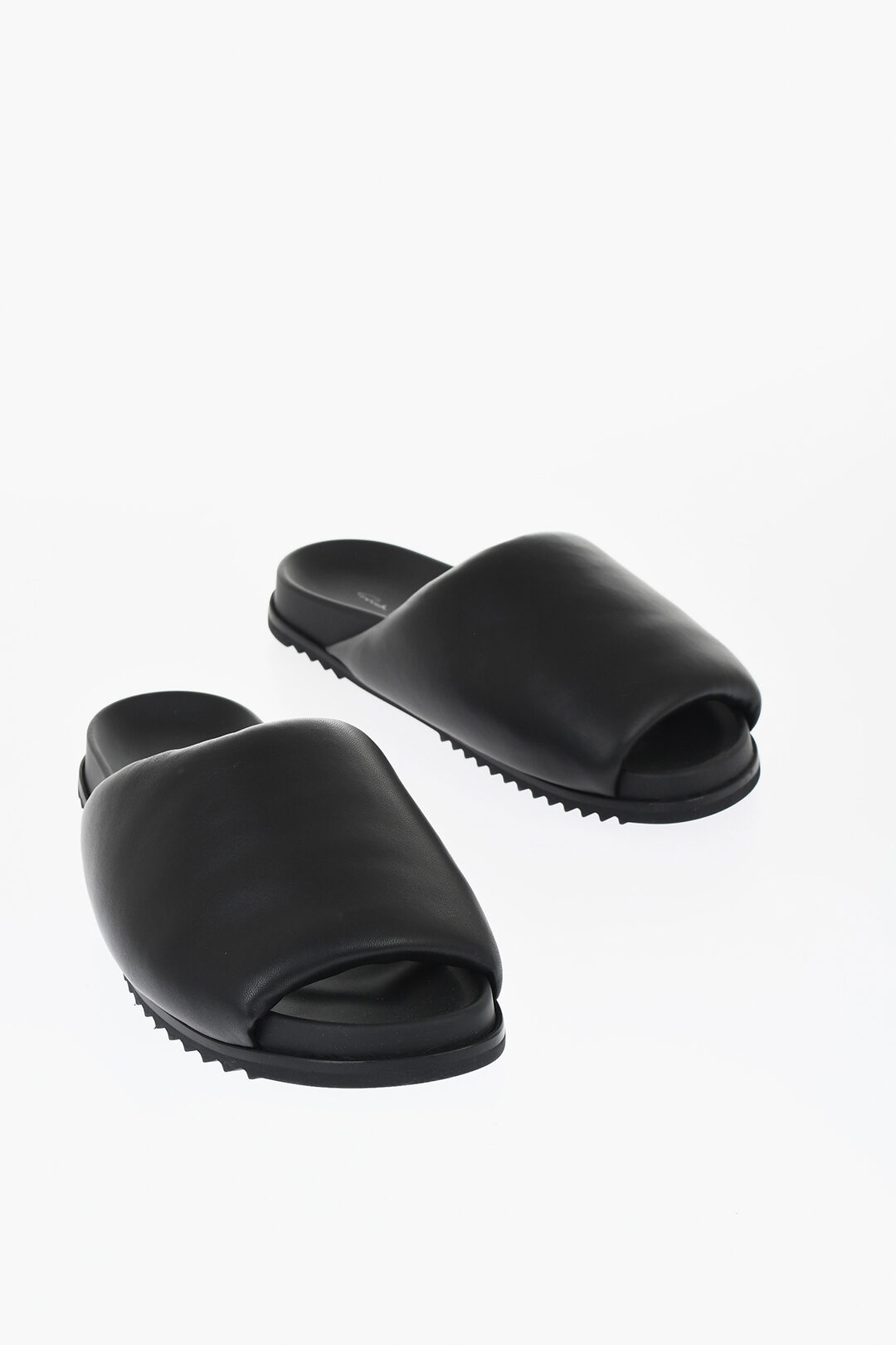 Rick Owens Leather Padded Slides men - Glamood Outlet