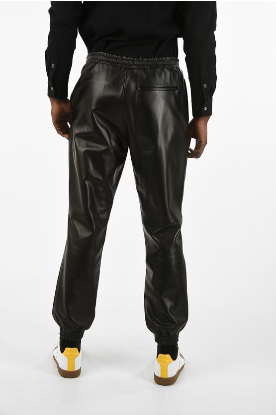 Burberry Leather Pants With Ankle Elastic Band men - Glamood Outlet