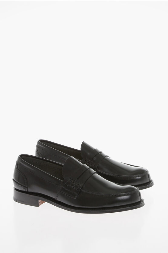 Shop Church's Leather Pembrey Loafers With Stitch Detail