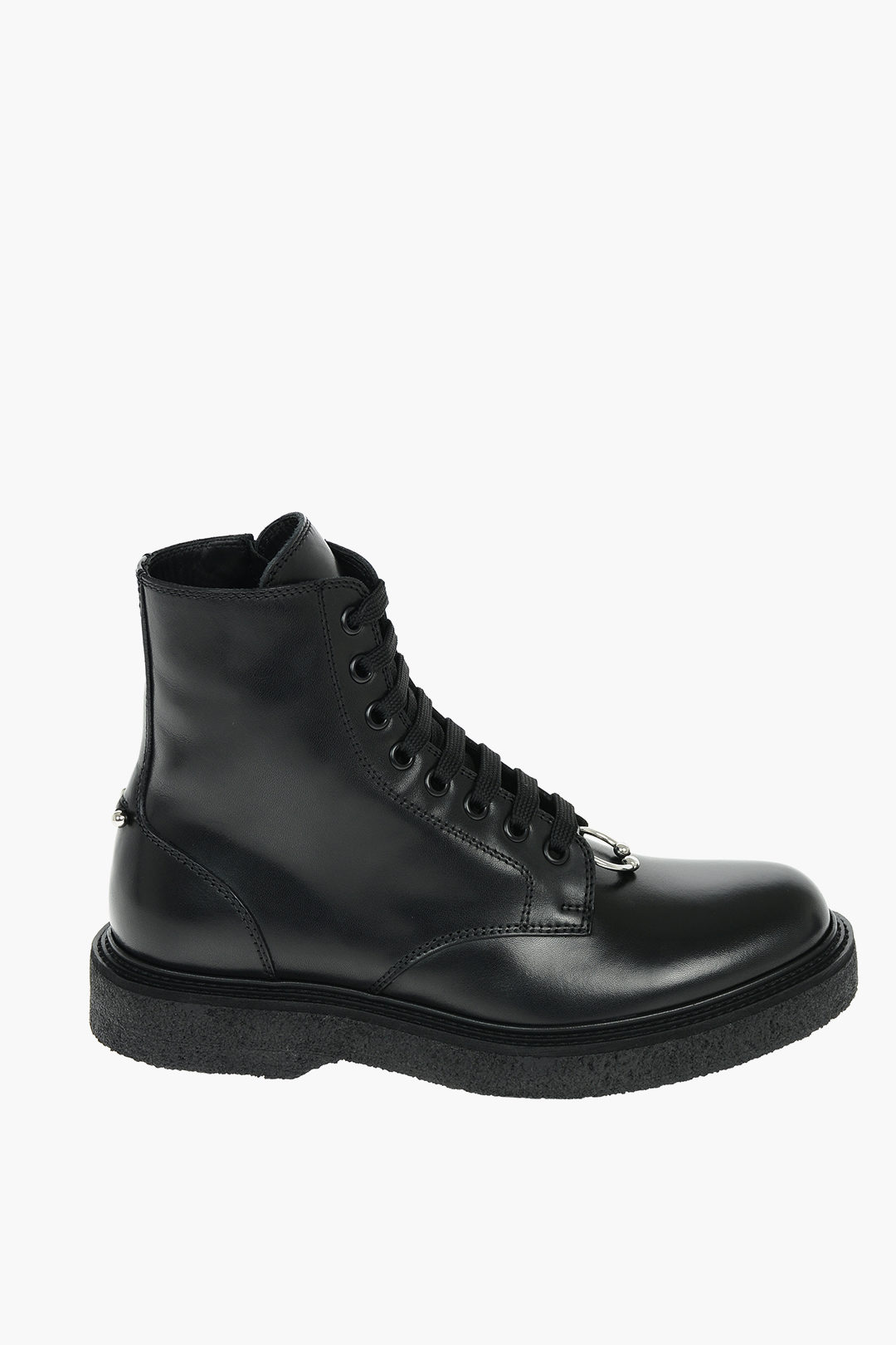 Neil Barrett Leather PIERCED PUNK Ankle Boots with CREPE Sole men ...