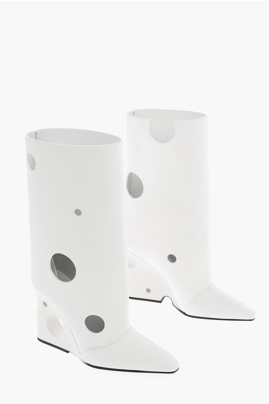 OffWhite Leather PLAIN METEOR SHOWER Boot women Glamood Outlet